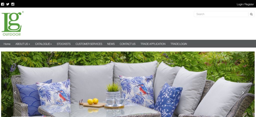 LG Outdoor B2B Ecommerce Website Homepage