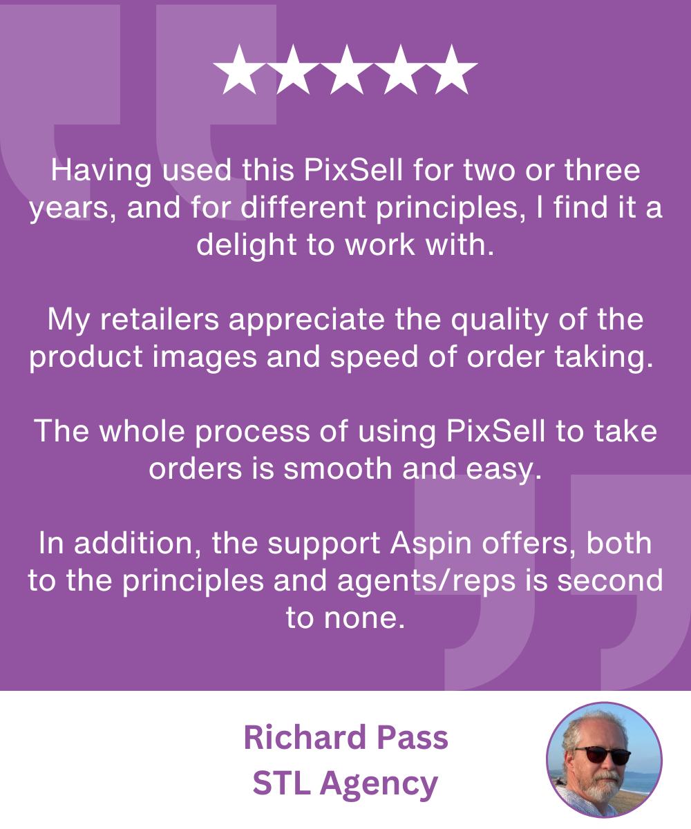 Review of PixSell on App Store from Richard Pass.