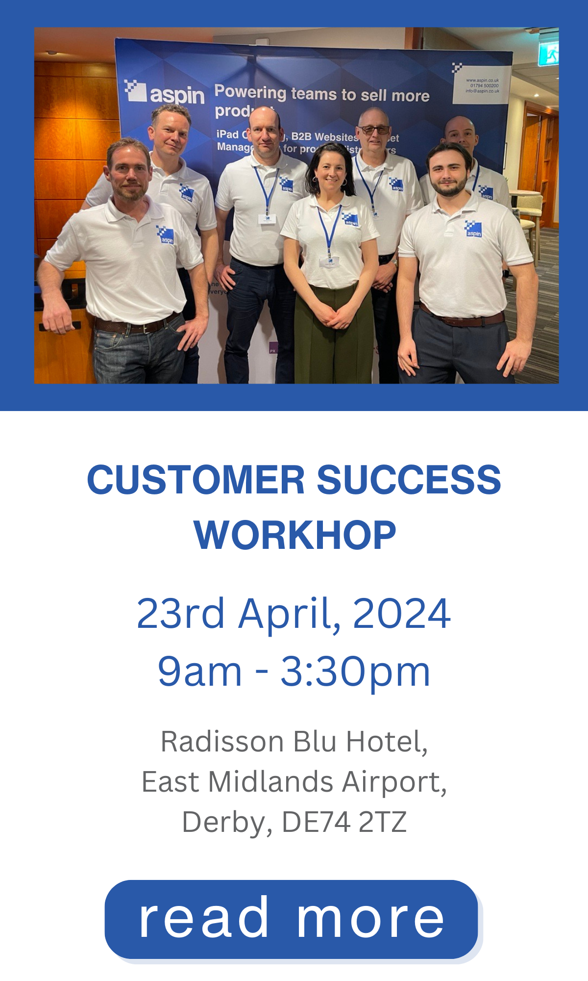 Customer Success Workshop in Derby