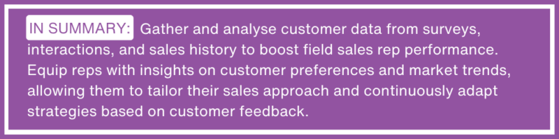 improve sales rep performance with market insights