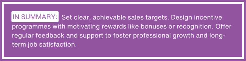 improve sales rep performance with staff incentives