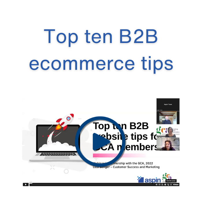 Aspin Webinar - top ten B2B website tips