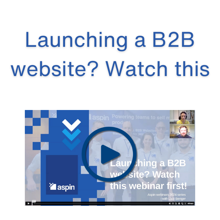 Aspin webinar - launching a B2B website? Watch this first