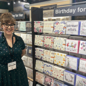 Woodmansterne greeting card publisher using PixSell sales app at GLEE tradeshow