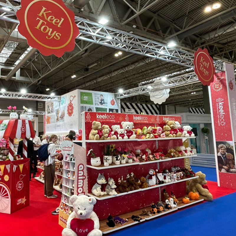 Keel Toys exhibition stand at Autumn Fair