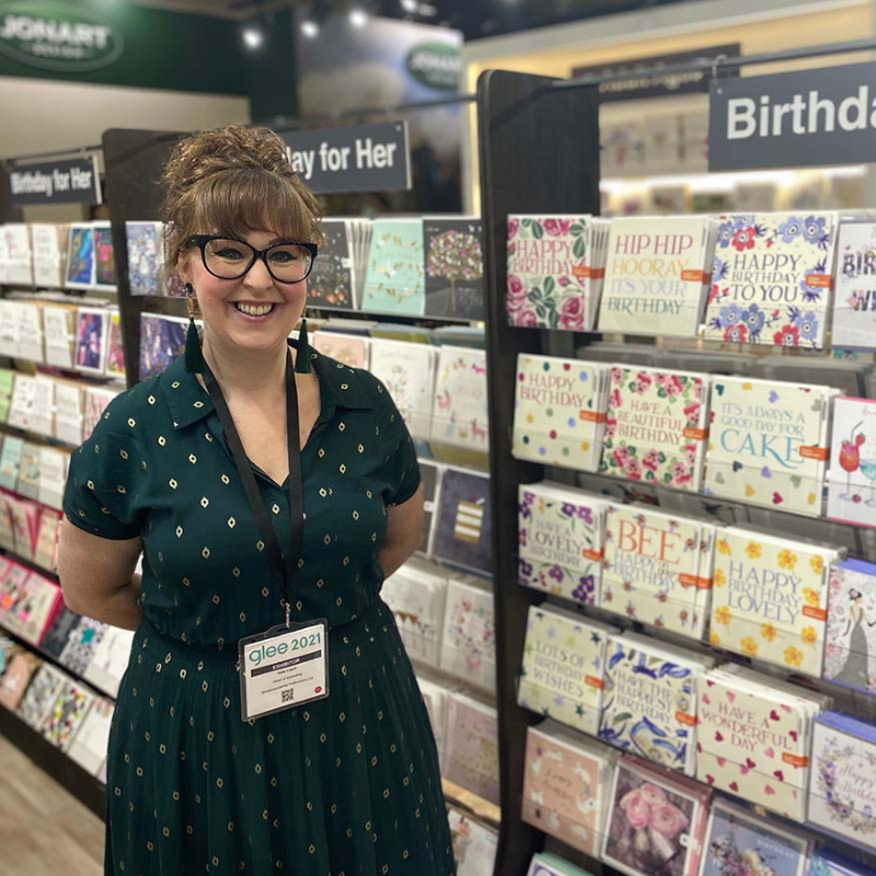 Woodmansterne Publications greeting cards display at Spring Fair